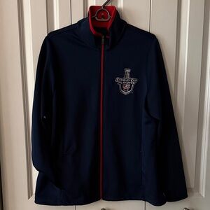 Antigua Navy Columbus Blue Jackets playoff Jacket with Red Accents